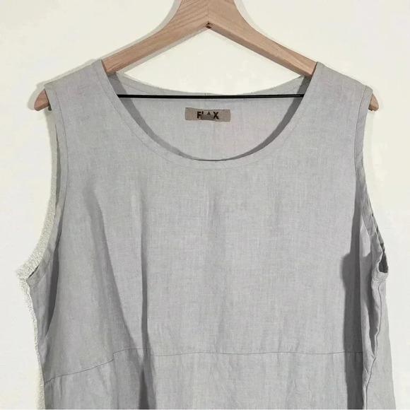Flax Light Gray Sleeveless Top - Picture 4 of 6